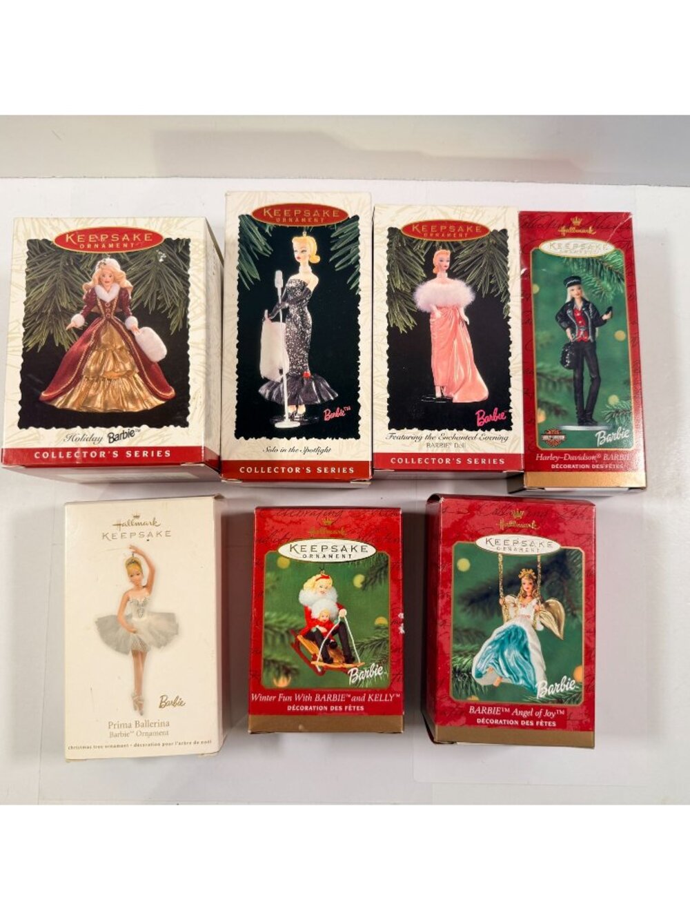Hallmark Keepsake Barbie Christmas Ornaments Ballerina Harley Davidson Angel